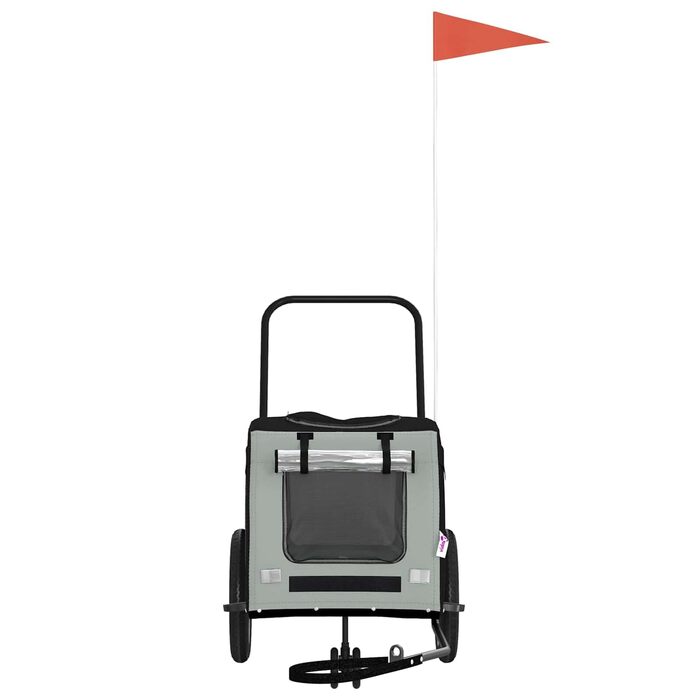 Навісник на велосипед для собак Oxford - сірий та чорний, водонепроникний, модель 93846