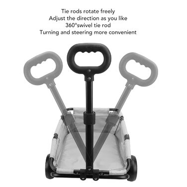 Дитяча коляска для собак, 4-колісна ручка, регульована коляска для малих та середніх собак, візок для джогінгу з собакою, коляска, водонепроникна з м'якою оббивкою сірого кольору