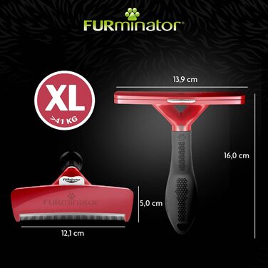 Фурмінатор для собак XL з короткою шерстю – щітка для видалення підшерстя, покращений дизайн, для дуже великих собак