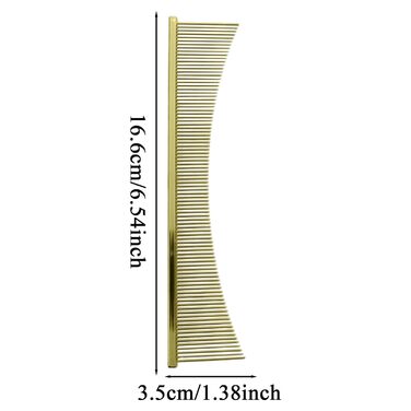 Щітка для котів Flohkamm для догляду за шерстю, для довгошерстих порід, щоденний догляд, після купання, для літніх котів та кошенят (Золота)