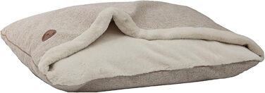 М'яке ліжко для собак та котів середнього та малого розміру з капюшоном, неслизьке, миється, дизайн Lauren NEL (M 80x60 см), (XL 100x80 см)