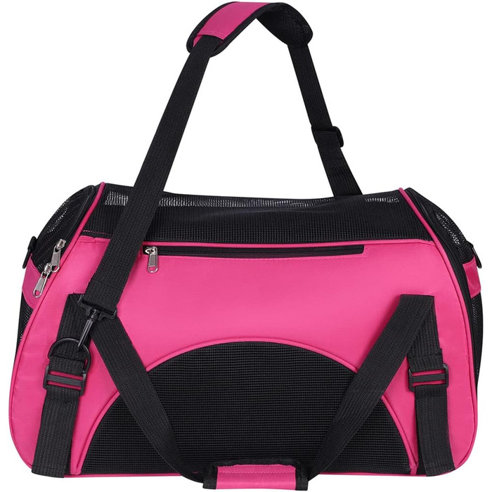 Транспортна сумка для тварин: переноска для собак та котів, рожева, L (40x20x30 см)