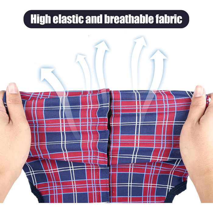 Комбінезон для собак, дихаючий, для захисту післяопераційних ран, альтернатива конусу, післяопераційний (S, 1 шт, синій+червоний)