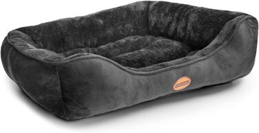 Nobleza лежанка для собак середнього розміру, корзина для собак, неслизька, супер м'яка, для собак і котів, 77x67cm, чорна