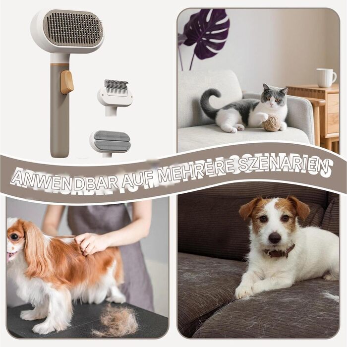 Щітка для догляду за шерстю собак та котів - видалення шерсті, аксесуари. Підходить для короткої та довгої шерсті, для дому, квартири, офісу.