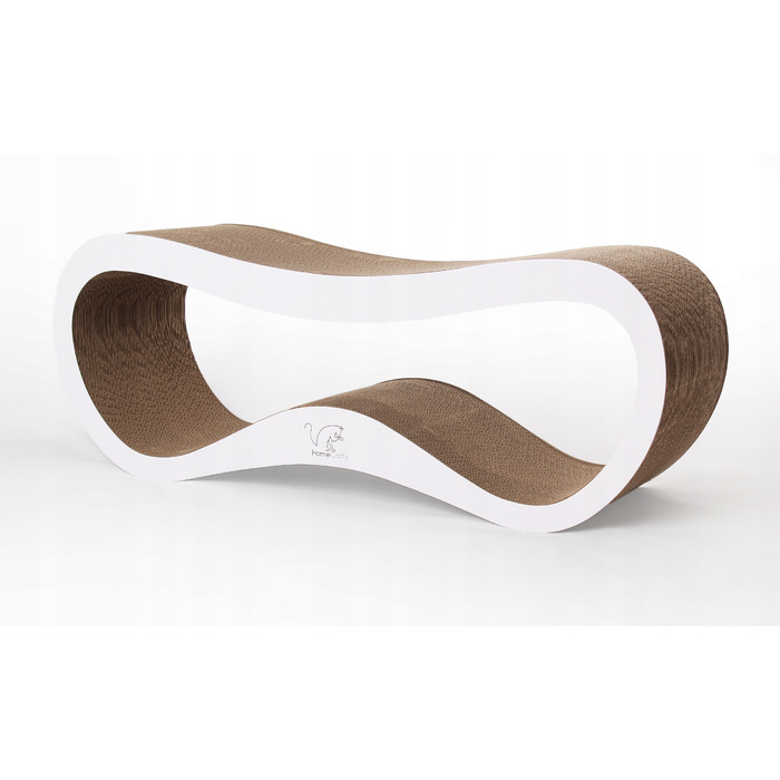 Великий картонний кігтеточка-ліжечко для котів HomeCatty, 75x26x25 см