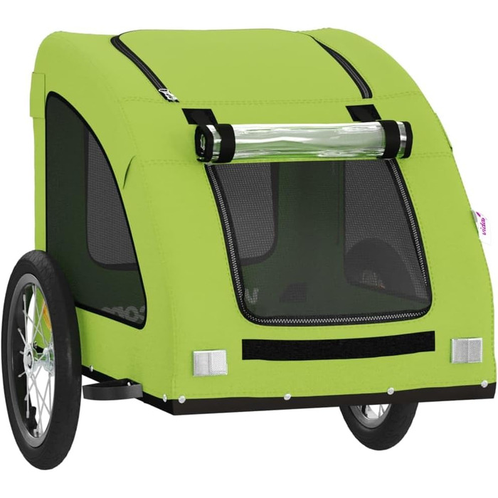 Фархандлігер Gecheer для собак, переносник для собак, вагончик для собак, з відбивачами, зелений, матеріал: Oxford, розмір 125 x 63 x 66 см