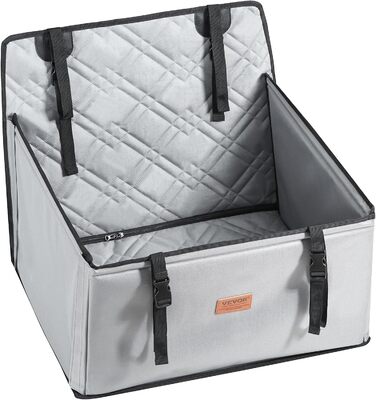 Автокрісло для собак VEVOR: водонепроникне, з підставкою, безпечне, для собак до 22 кг (Сірий)