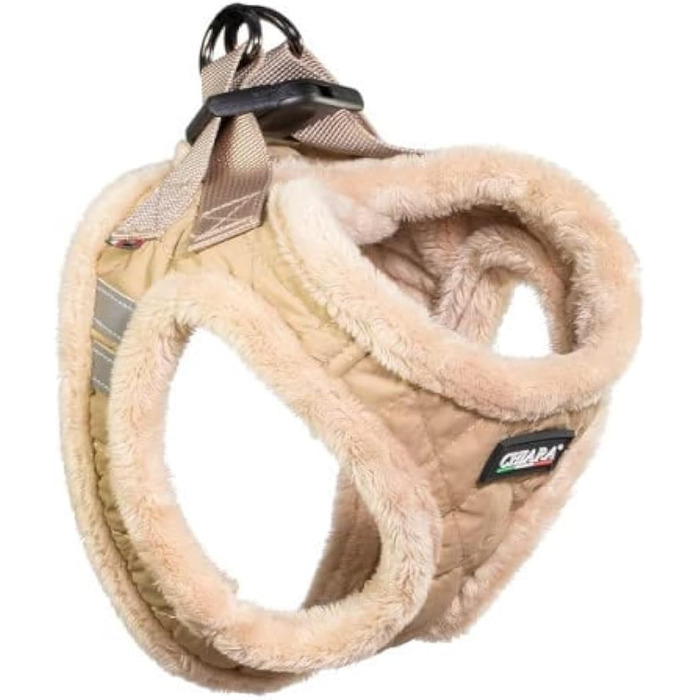 М'який шлейка для собак CHIARA MIA, XL, бежевий: водонепроникний, з регулюванням та світловідбиваючими смугами