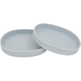 Набори мисок для котів та собак Bebeibon: силіконові, неслизькі, 330 мл, сірі (2 шт.)