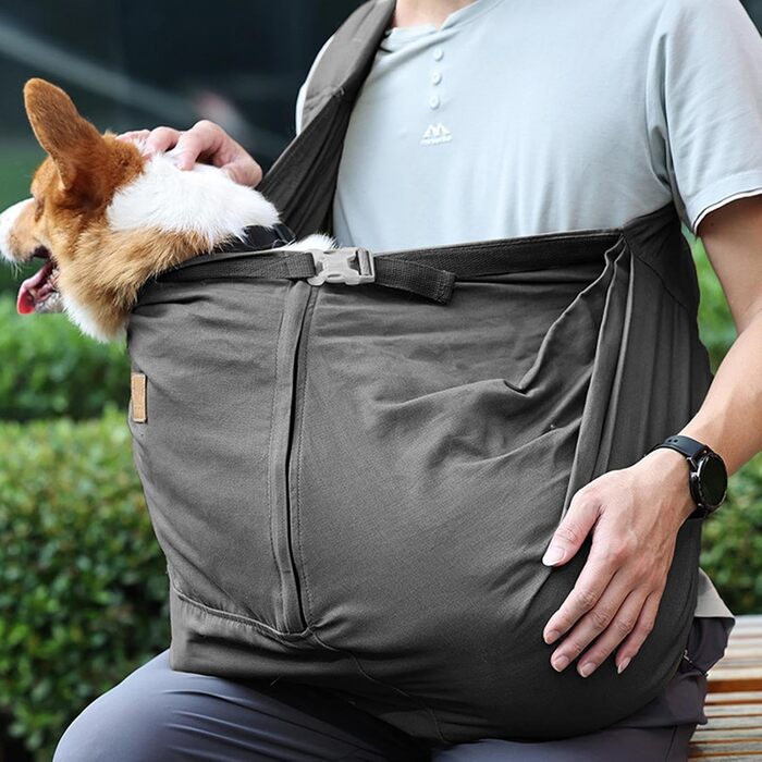 Рюкзак-переноска для собак, котів: м'яка підкладка, легка тканина, зручний дизайн | Аксесуар для подорожей, вихідів на природу, прогулянок | Сірий