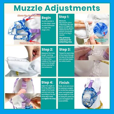 Майтка для собак: зручна, дихаюча, для дресирування та грумінгу (Blue, SIZE 6)