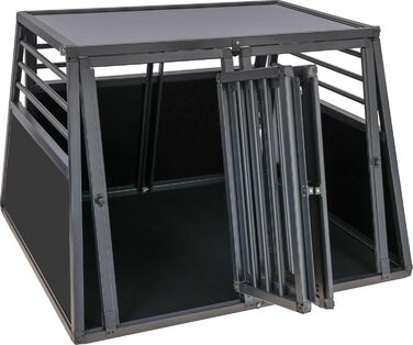 Транспортна переноска для собак Kerbl Vacation, алюміній, 77x55x50 см, з антиковзним килимком, легке очищення