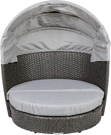 Greemotion лежанка для собак з дахом та подушкою, сірий колір, 79 x 83 x 56 см