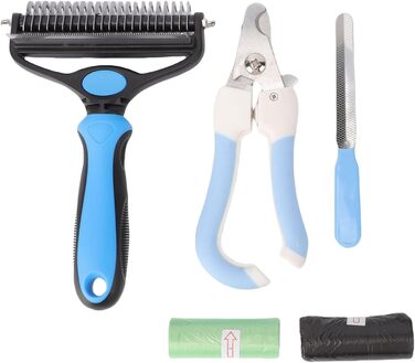 Набір для догляду за домашніми тваринами Haofy: гребінець, кусачки для нігтів та інструменти для видалення ковтунів з нержавіючої сталі для собак та котів