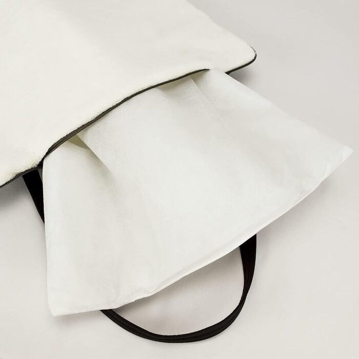 Sleepy Fox® Преміум-дорожнє ліжко для собак - портативний, складаний килимок для годування собак у ресторані з зручними плечовими ременями - красивий та практичний (Новинка! Зшитий стежкою, бежевий, K/M) K/M Новинка! Зшитий стежкою, бежевий