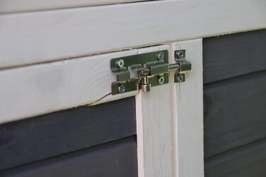 Будка для собак SunnyDogs з масивного дерева | Тепла та водовідштовхуюча будка з дахом та терасою | Розміри: 130 x 118 x 108 см