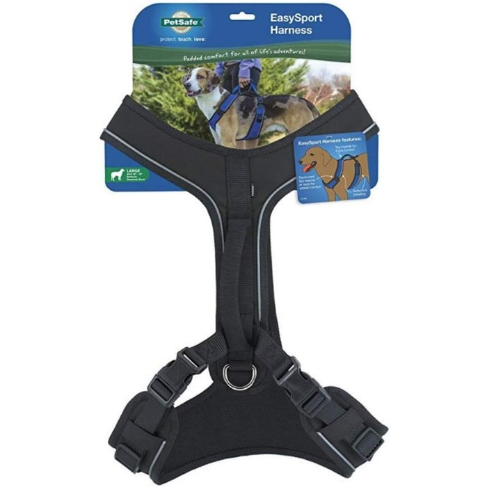 Шлейка для собак PetSafe EasySport, повністю з м'якою підкладкою, для собак 9-16,5 кг, розмір S, чорна