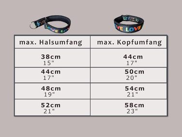 Широкий нашийник для собак 4 см, м'яка підкладка, регульований стопор, комфортний та легкий Martingale, подарунок для собаки (до 48 см обхвату шиї, 54 см обхвату голови з урахуванням 6 см стопора)