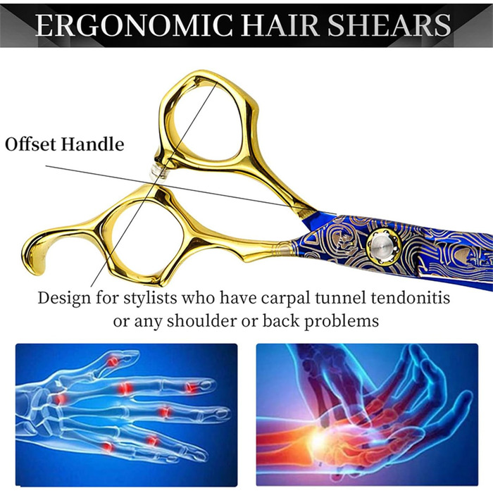 Набір професійних ножиць для грумінгу собак 6 дюймів (прямі та розріджуючі)