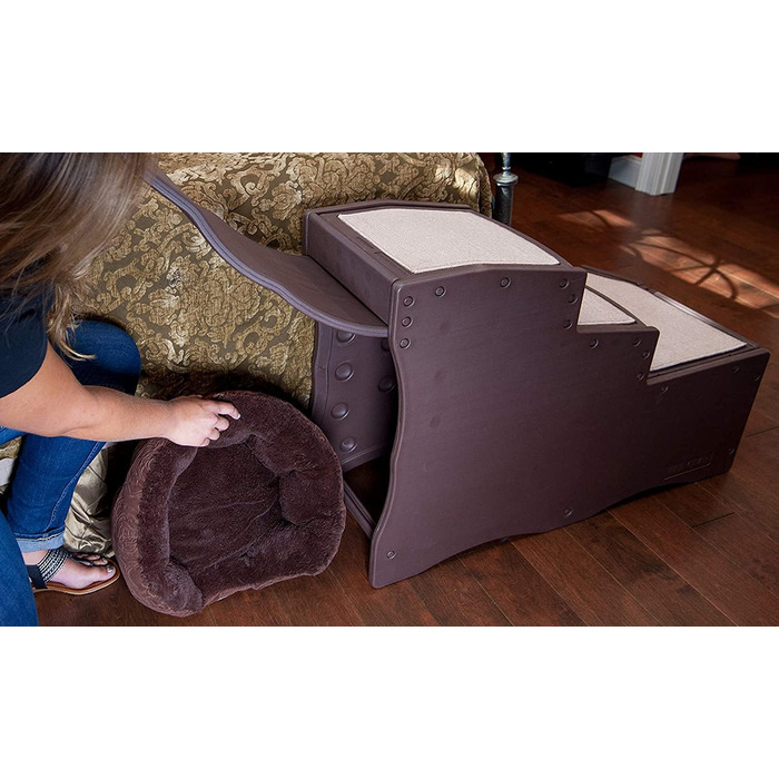 Сходи для домашніх тварин Pet Gear Easy Step, для котів і собак до 34 кг, зручні сходинки до ліжка