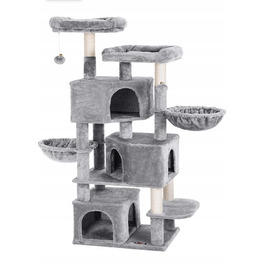Високий когтеточка-комплекс Feandrea: ігровий центр з лежаком та стовпчиком для кігтів, 161 - 220 см