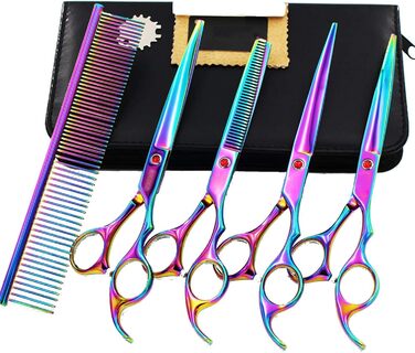 Набір професійних ножиць для грумінгу собак 6CR Edelstahl, набір для догляду за тваринами, ножиці для собак та котів