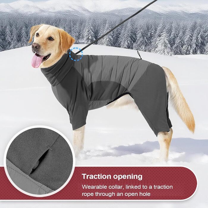 Флісовий зимовий теплий накид для собак з отвором для шлейки, сірий, розмір M