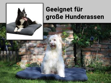 Зручне ліжко для собак та котів Zollner, сіре - 90x67x8 см, з антиковзким покриттям, можна прати до 30°C