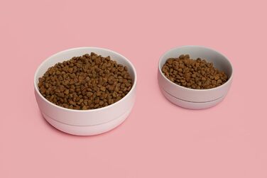 Керамічна миска Waggo для собак, велика, біла, з нековзкою гумовою основою, важка, підходить для малих і великих порід, можна мити в посудомийці