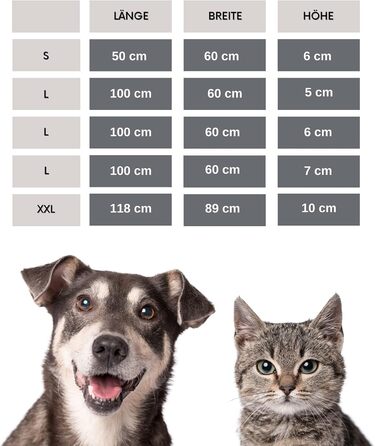 Килимок для собак Leo 60x100 см, кошик для собак з знімним поліестерним покриттям, м'який наповнювач, миється, 100x60x5 см, килимок для собак, лежанка для собак, ліжко для цуценят, антрацит