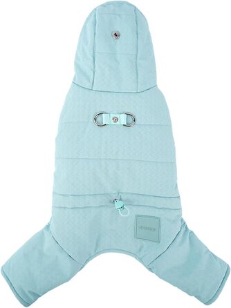 Зимова куртка для собак, тепла флісова куртка для маленьких собак, блакитна, 2XL