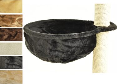 Мульде для котів Nanook, гніздо-платформа для когтеточки, чорний, 40 см Ø, 12 см глибина