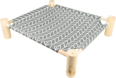 Настінна лежанка-гамак для котів з дерев'яною рамою – зручний та стильний відпочинок, ідеально для релаксу та спостереження