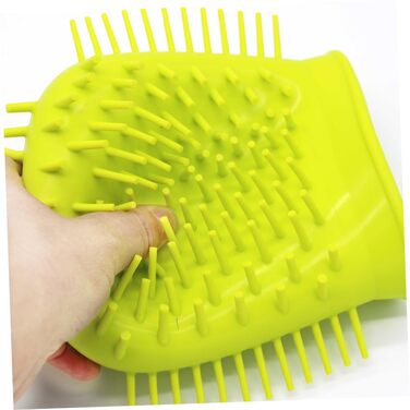 Пристрій для миття лап домашнім тваринам FRCOLOR, силіконовий, з ручкою, для собак, зелений (S)