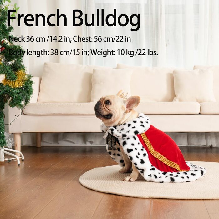 Накидка для кота/собаки Lovelyshop Pet Serial Lux на Halloween, костюм Король/Королева/Принц/Принцеса, Cosplay, червоний, M/oversize