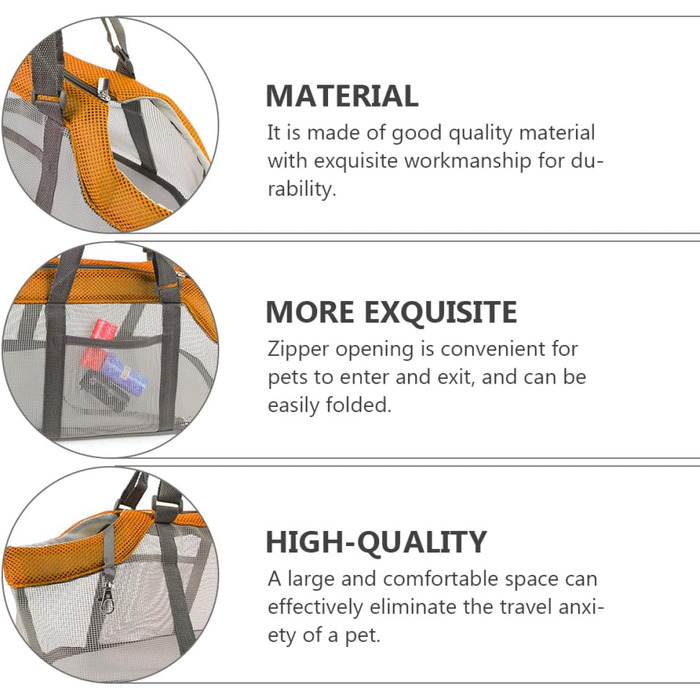 Переноска для котів та собак UKCOCO з нейлону, дихаюча, з подушкою для подорожей