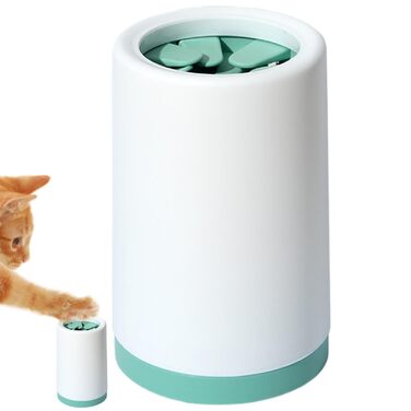 Очищувач лап для собак SVCEQZE | Без розливу | М'яка машинка для чищення лап, підвищена ефективність | Великий, зелений