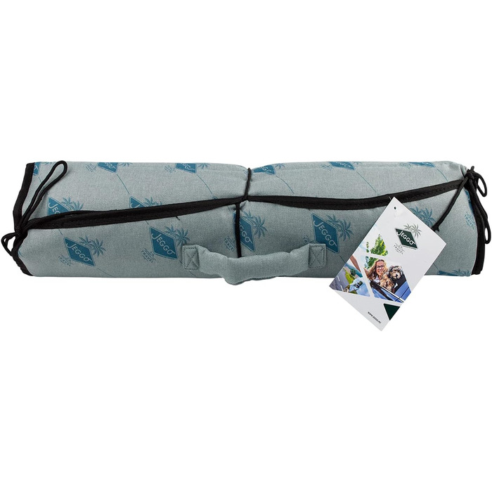Килимок для собак JEGGO 'Cannes', компактний та мобільний, з ручкою для перенесення, для собак та людей, ідеальний для подорожей, водовідштовхувальний, Made in EU (Блакитний, Large)