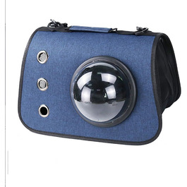 Рюкзак-переноска для котів та маленьких собак з прозорим вікном (Рожевий/Блакитний)