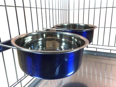 Миски для собак Ellie-Bo, 2 шт., блакитні, 2.0L, великі, для транспорту, клітки, вольєру