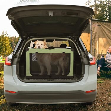 Переносна будка для собак Petsfit, велика, зелена, 90x60x59 см