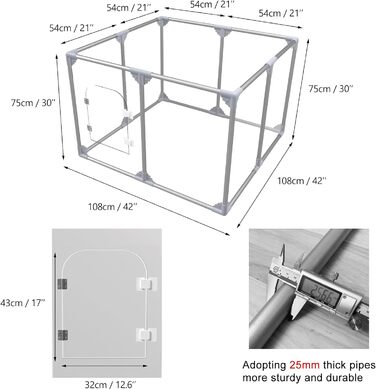 Клітка-загон для собак та цуценят на 8 панелей, сіра. Загон для собак в приміщенні, вольєр для цуценят