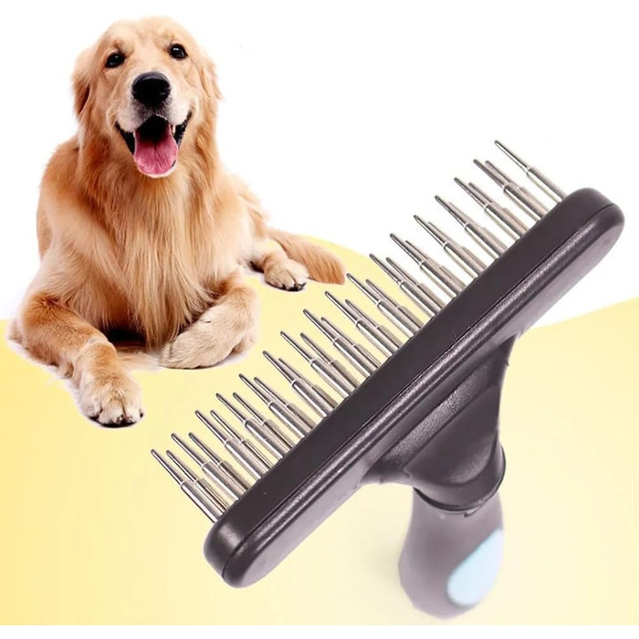 Щітка для собак, інструмент для догляду за шерстю, виведення ворсу, для здорової та доглянутої шерсті, щітка для вичісування собак (проста, з 1 рядами зубчиків)