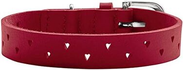 Нашийник для собак HUNTER Aalborg Soul, червоний, з сердечком, міцний, розмір 35