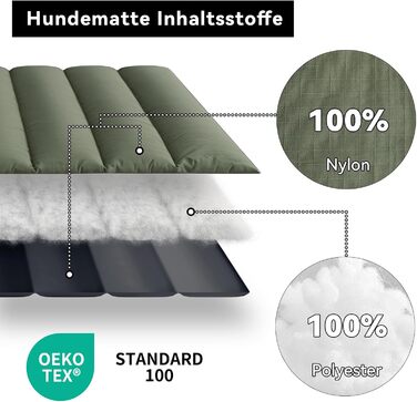 Підстилка для собак WESTERN HOME Outdoor: водовідштовхувальна, портативна, 110x68 см (Оливковий)