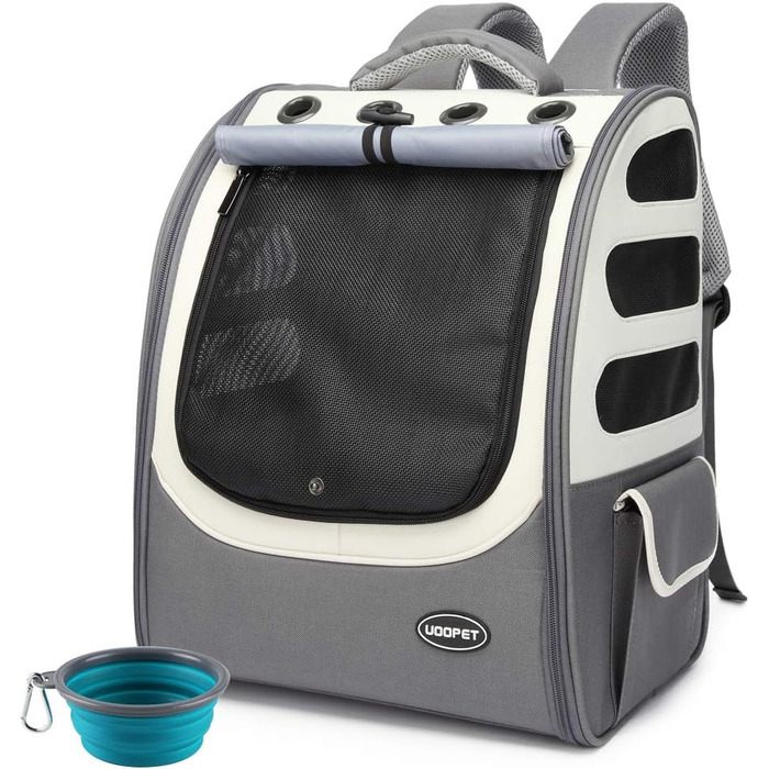 Рюкзак для котів та собак, великий, на 2 тварин, для подорожей, схвалений авіакомпаніями