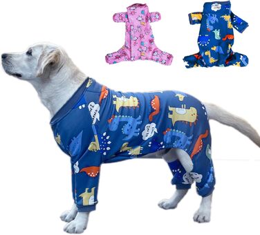 Піжама для собак з флісовою підкладкою, мила піжама з сердечком для собак, комбінезон-піжама для цуценят, теплий м'який одяг для домашніх тварин на відпочинок для маленьких, середніх та великих котів та собак (Блакитний, XXXXXL)