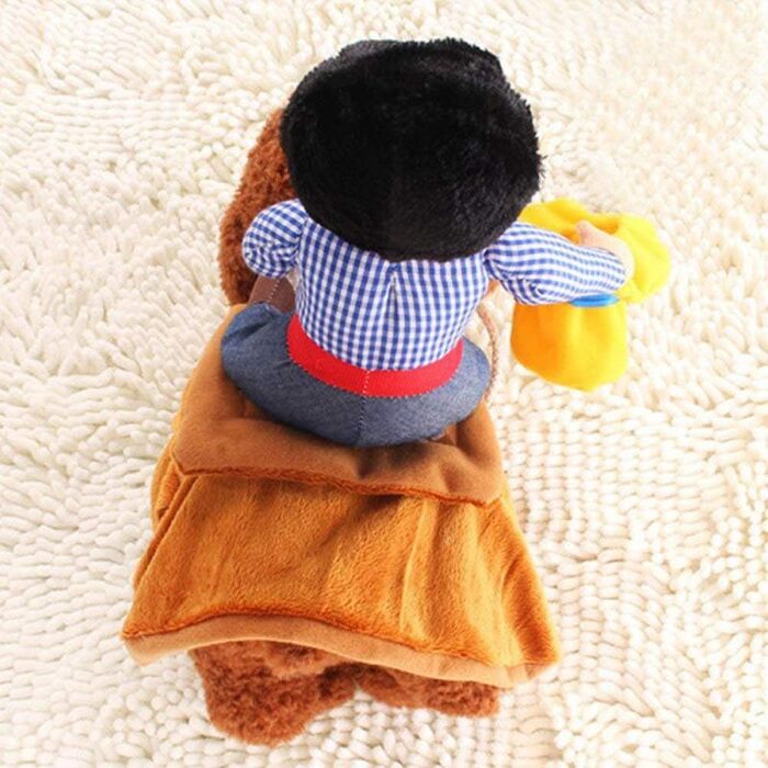 Костюм ковбоя для собак iSMARTEN, стиль лицаря з капелюхом, костюм для домашніх тварин на Хелловін, розмір L