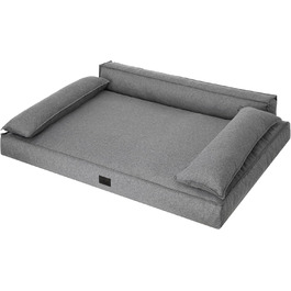 Ліжко-матрац для собак DOGGY XXL 120x77 см, антрацит, для малих і великих порід, лежак-подушка для домашніх тварин